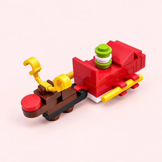 Christmas Sleigh Cart Christmas Building Block (1Pc)