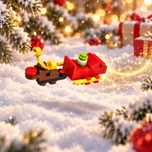 Christmas Sleigh Cart Christmas Building Block (1Pc)