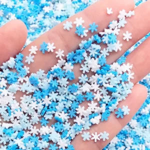 Miniature Polymer Clay SnowFlakes (10pcs)