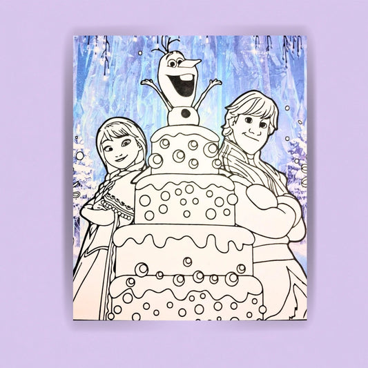 Snow Friends Trio Colouring Sheet (1pc)