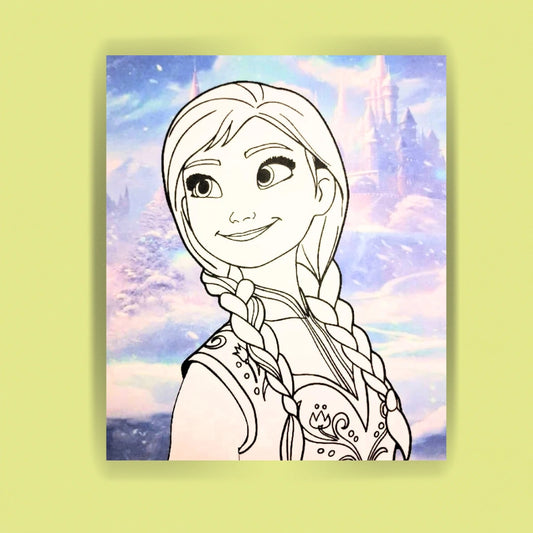 Snow Princess Colouring Sheet (1pc)