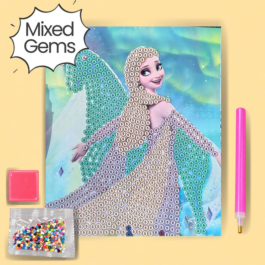 Snow Queen Diamond Painting Kit Assorted Gems (1pc)