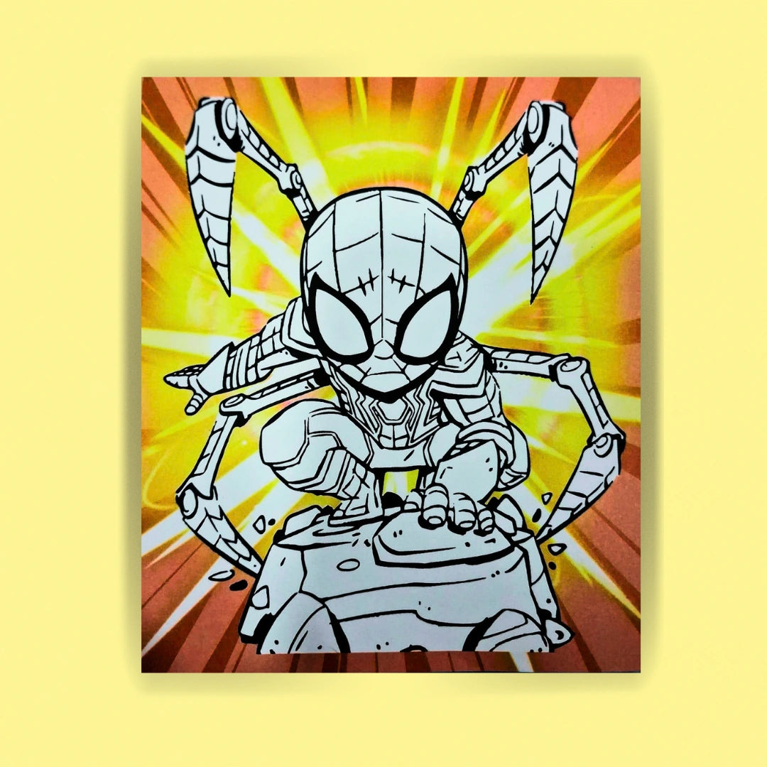Spider Hero Colouring Sheet (1pc)