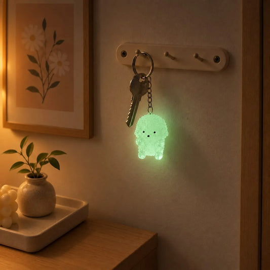 Miniature Glow Teddy Dog Assorted  (1pc)
