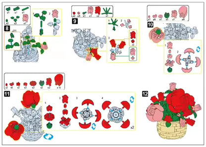 Vermilion Feast Flowering Building Block (1Pc)