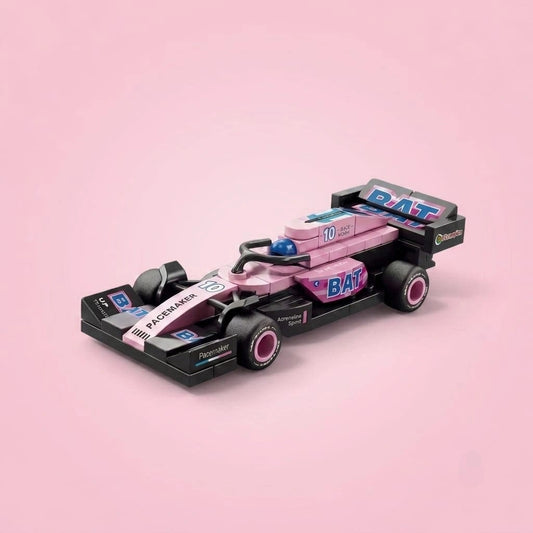Pink Grand Prix Racer Vehicle Building Block (1Pc)