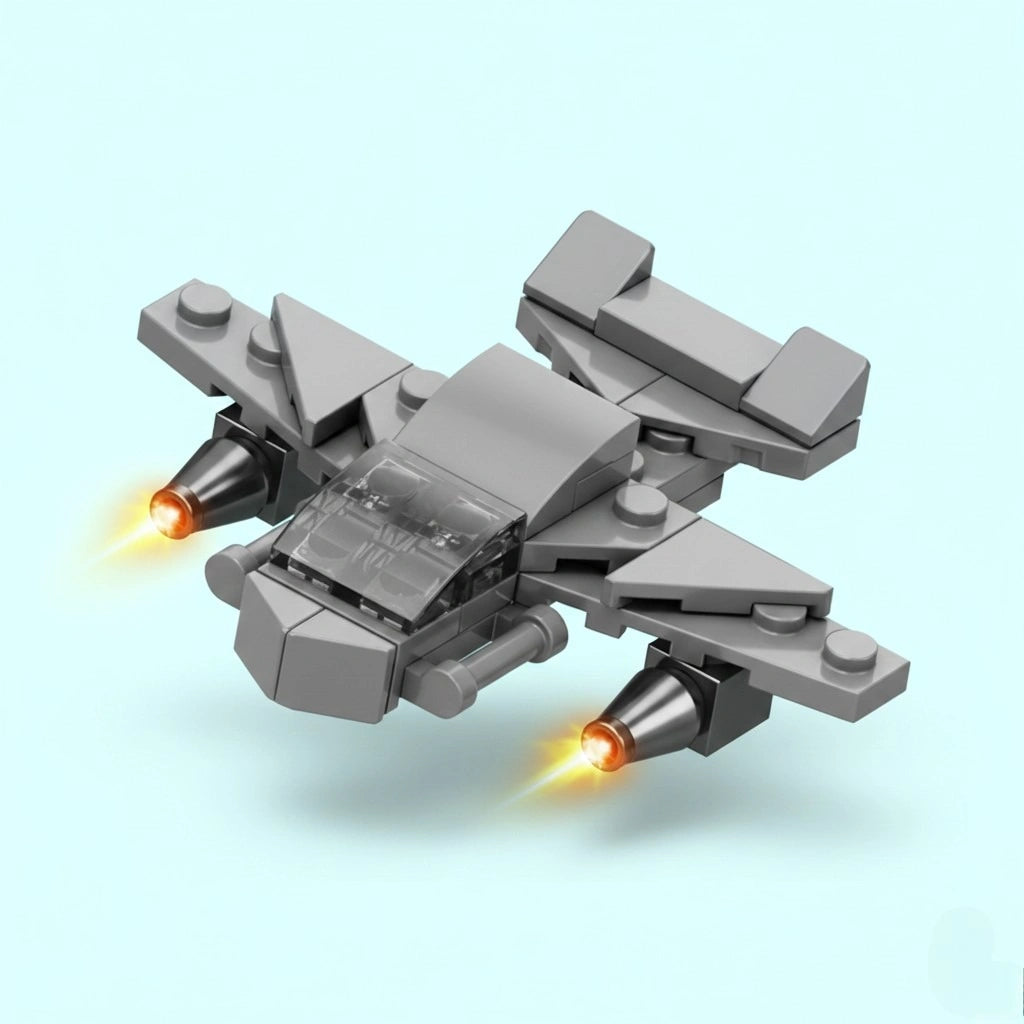 Fighter Aircraft Building Block (1Pc) on the light background.