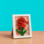 Red Rose Flower Frame Building Block (1Pc)
