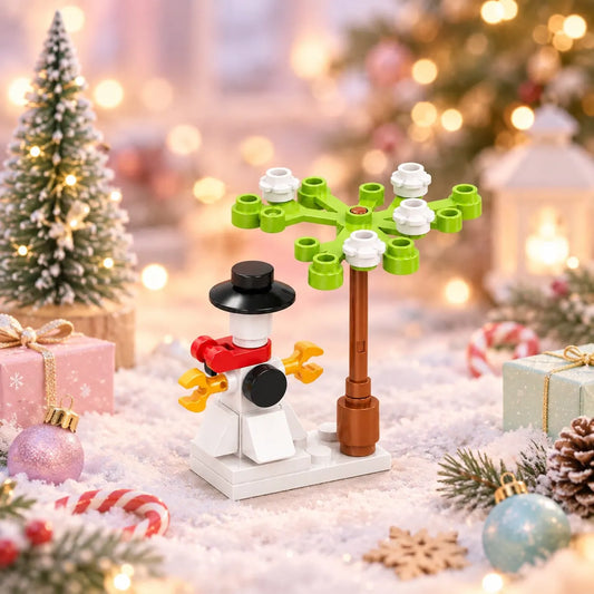 Snowman Winter Tree Christmas Building Block (1Pc)
