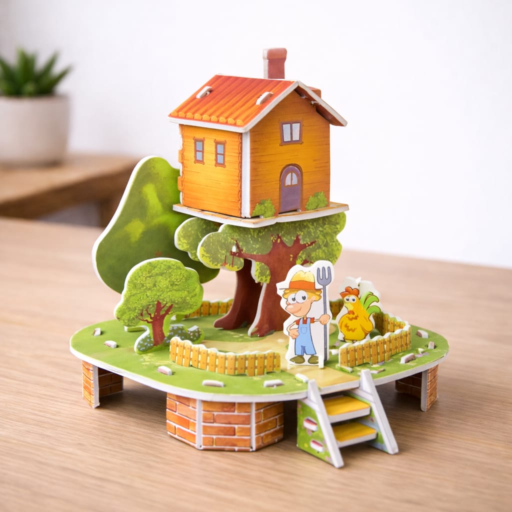 Woodland Treehouse Cottage 3D Puzzle (1Pc)