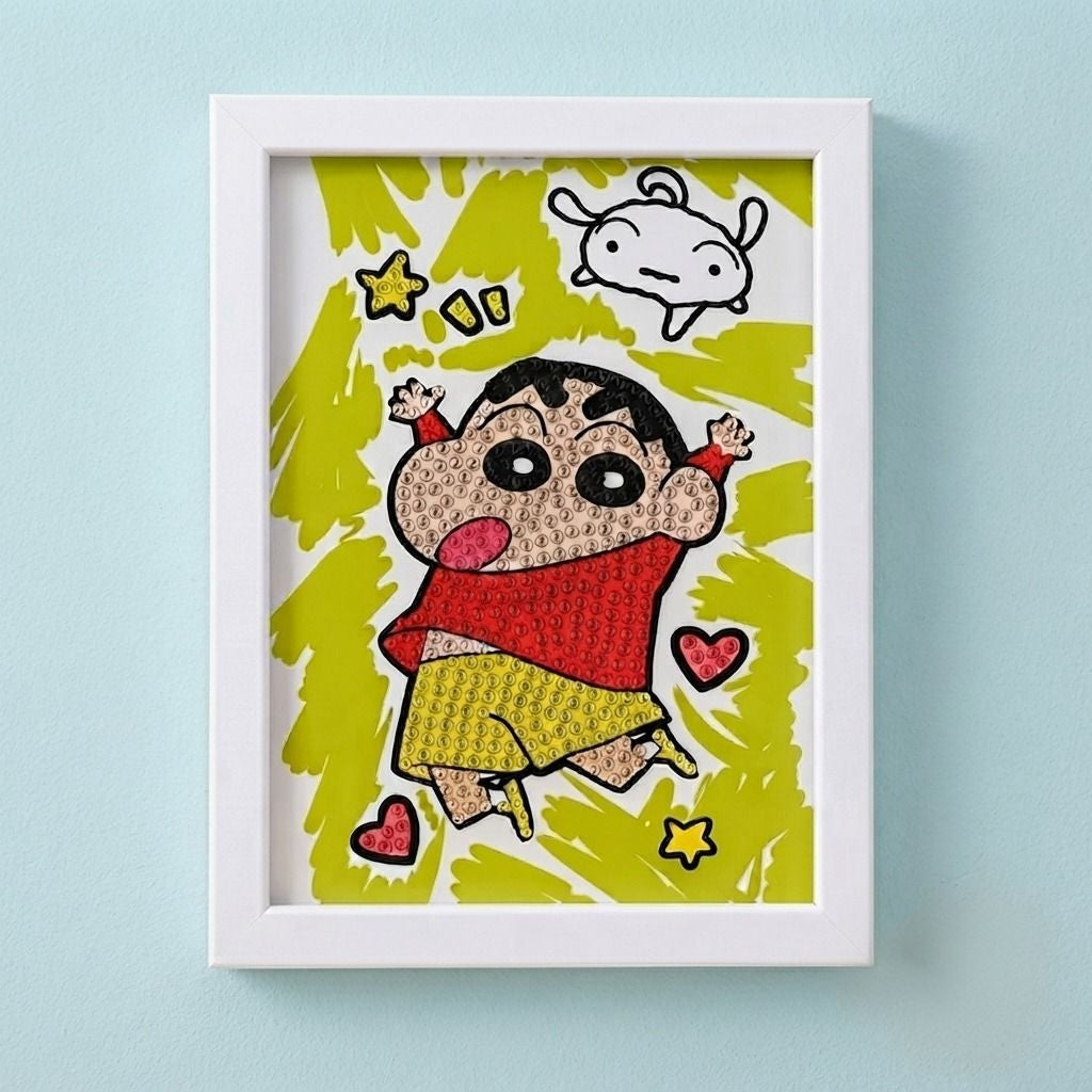 Jumping Shinchan Diamond Painting Kit (1Pc)