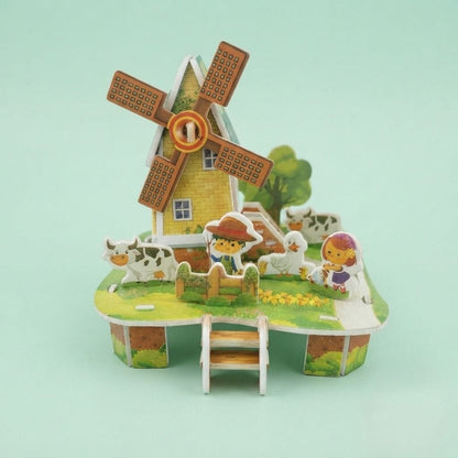 Country Farmyard Windmill 3D Puzzle (1Pc)