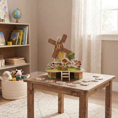 Country Farmyard Windmill 3D Puzzle (1Pc)