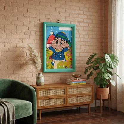 School Boy Shinchan Diamond Painting Kit (1Pc)