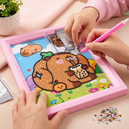 Boba Tea Bear Diamond Painting Kit (1Pc)