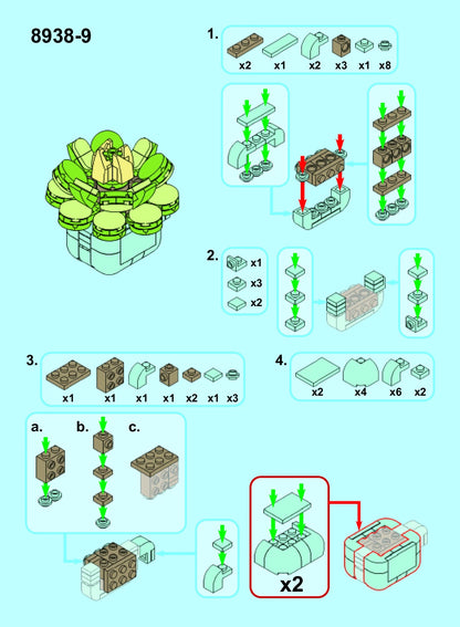 Echeveria Galuca Building Block Toy Plant(1pc)