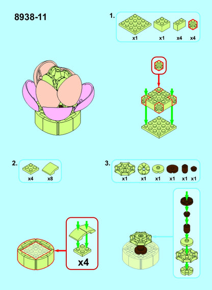 Peach Pride Building Block Toy Plant (1Pc)