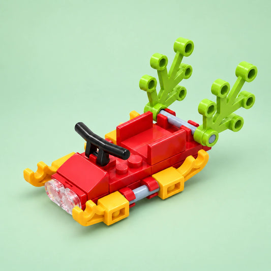 Santa Sleigh Christmas Building Block (1Pc)