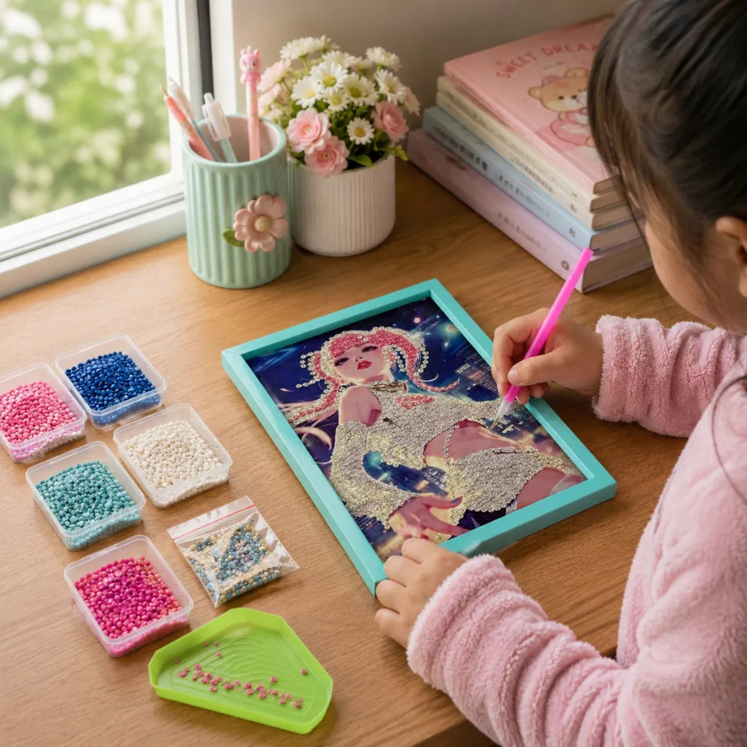 Futuristic Diva Girl Diamond Painting Kit (1Pc)
