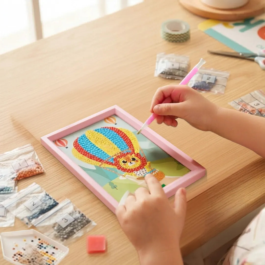 Flying Bear Balloon Diamond Painting Kit (1Pc)