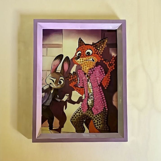 Clever Fox & Bunny Diamond Painting Kit (1Pc)