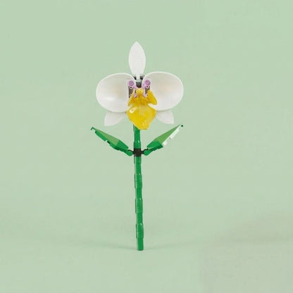 White Orchid Flower Building Block (1Pc)