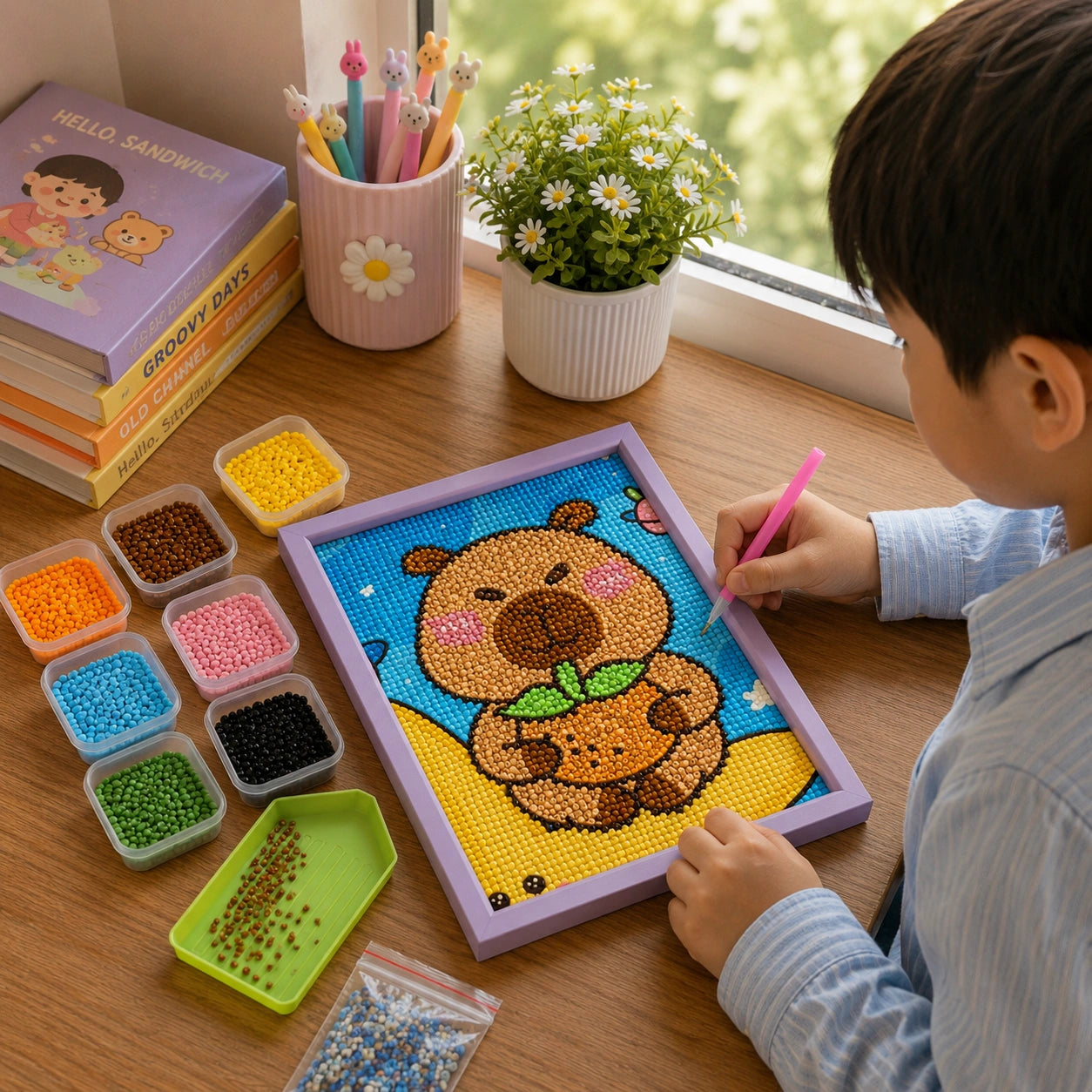 Little Foodie Bear Diamond Painting Kit (1Pc)