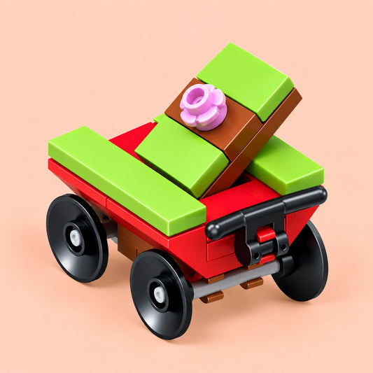 Gift Delivery Cart Christmas Building Block (1Pc)