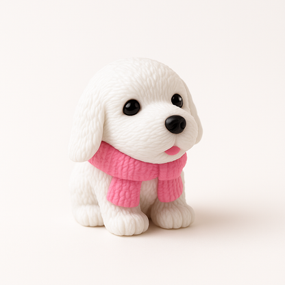 A cute Miniature Furry Dog white colour