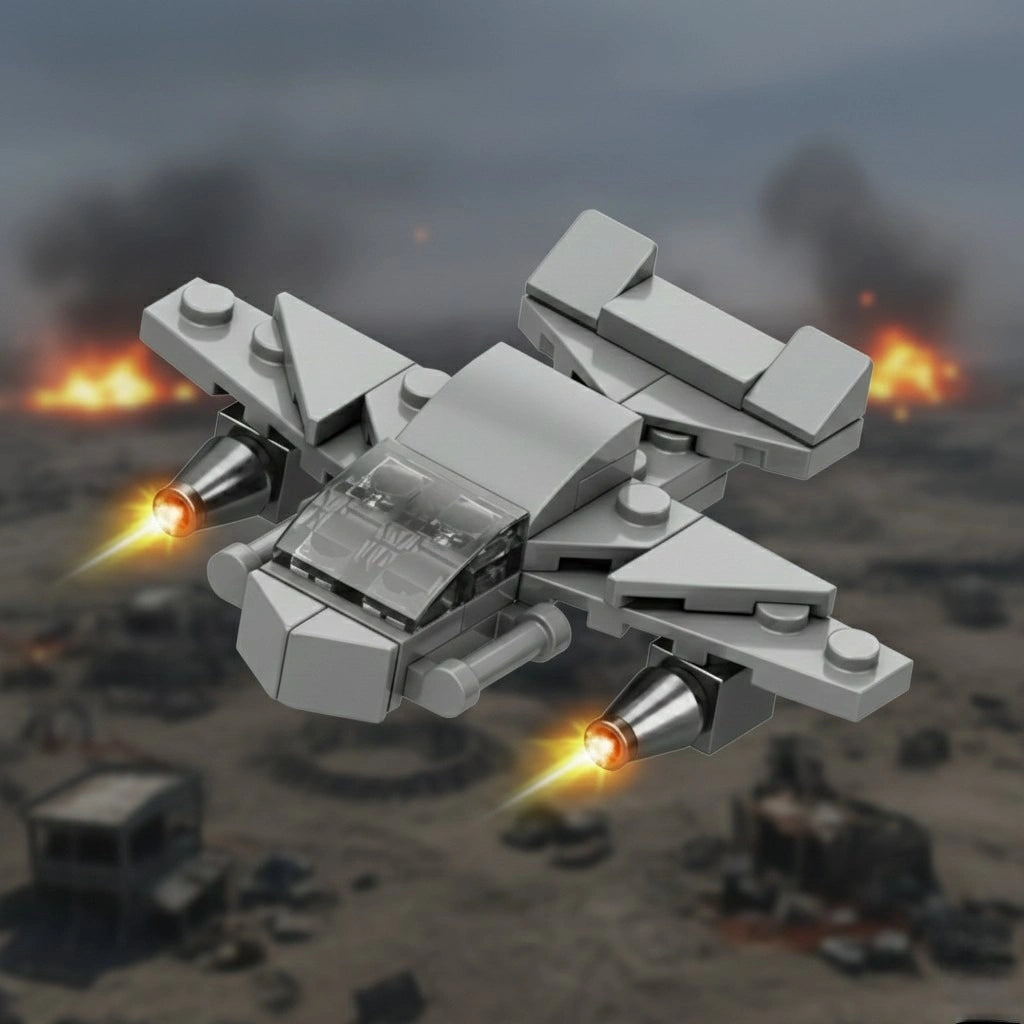 Fighter Aircraft Building Block (1Pc) on the battlefield.