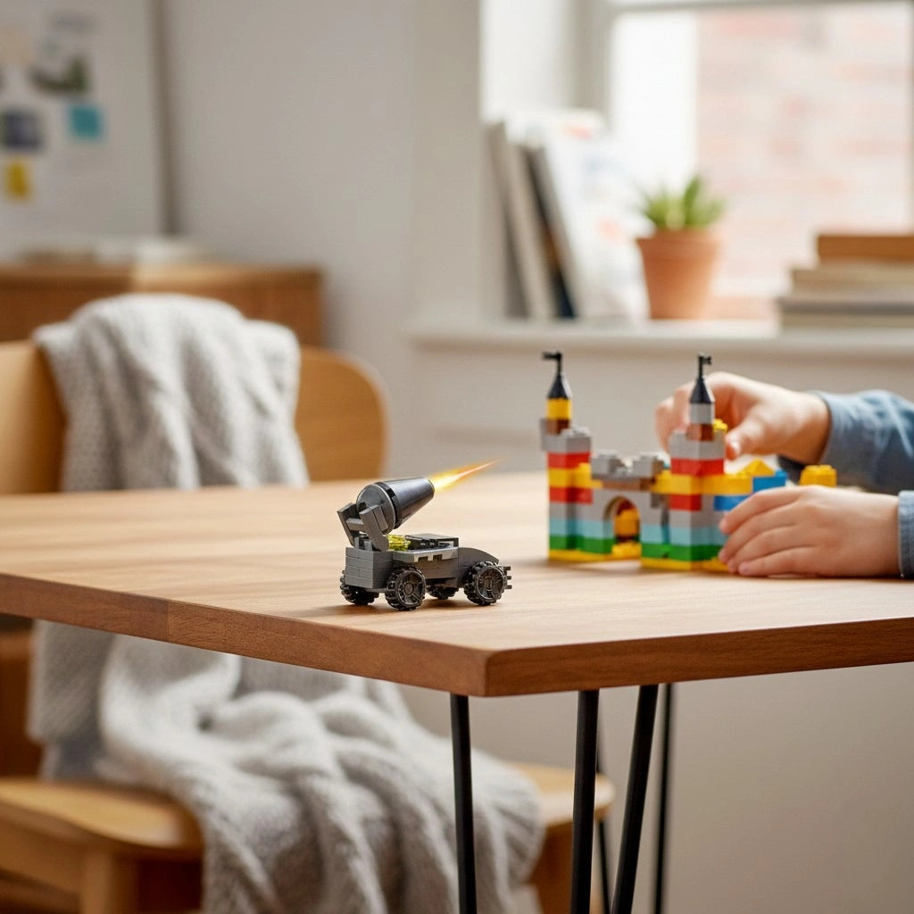 Artillery Vehicle Building Block (1Pc) on the playing table.