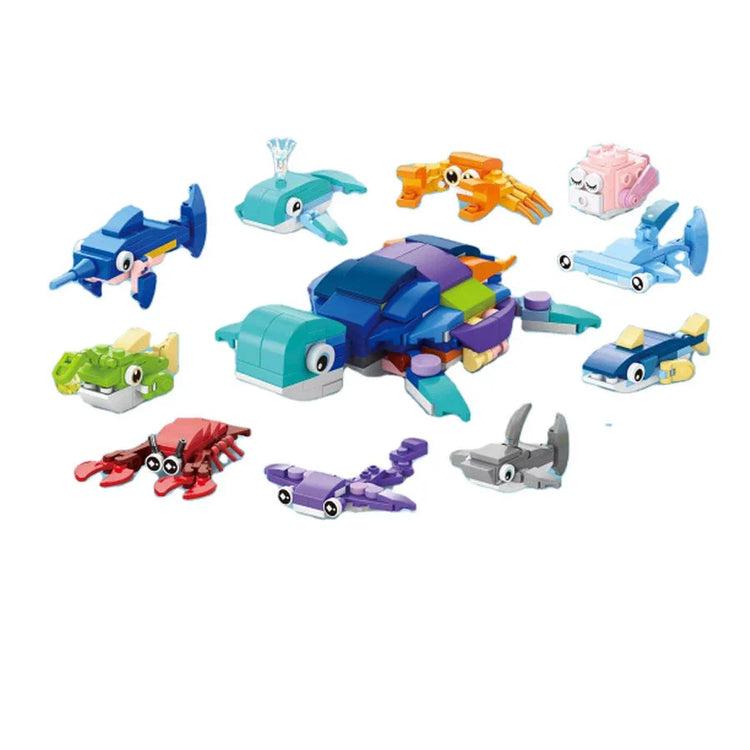 Models of multiple fish building blocks.