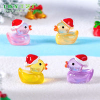 Miniature Glow Christmas Hat Duck (1pc)