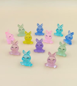 Collection of Miniature Glow Cute Rabbit in different colours.