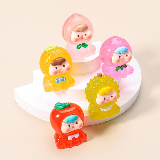 Miniature Glow Fruit Baby (1pc) on the light pink background.