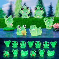 Miniature Glow Cute Resin Frog (1pc)