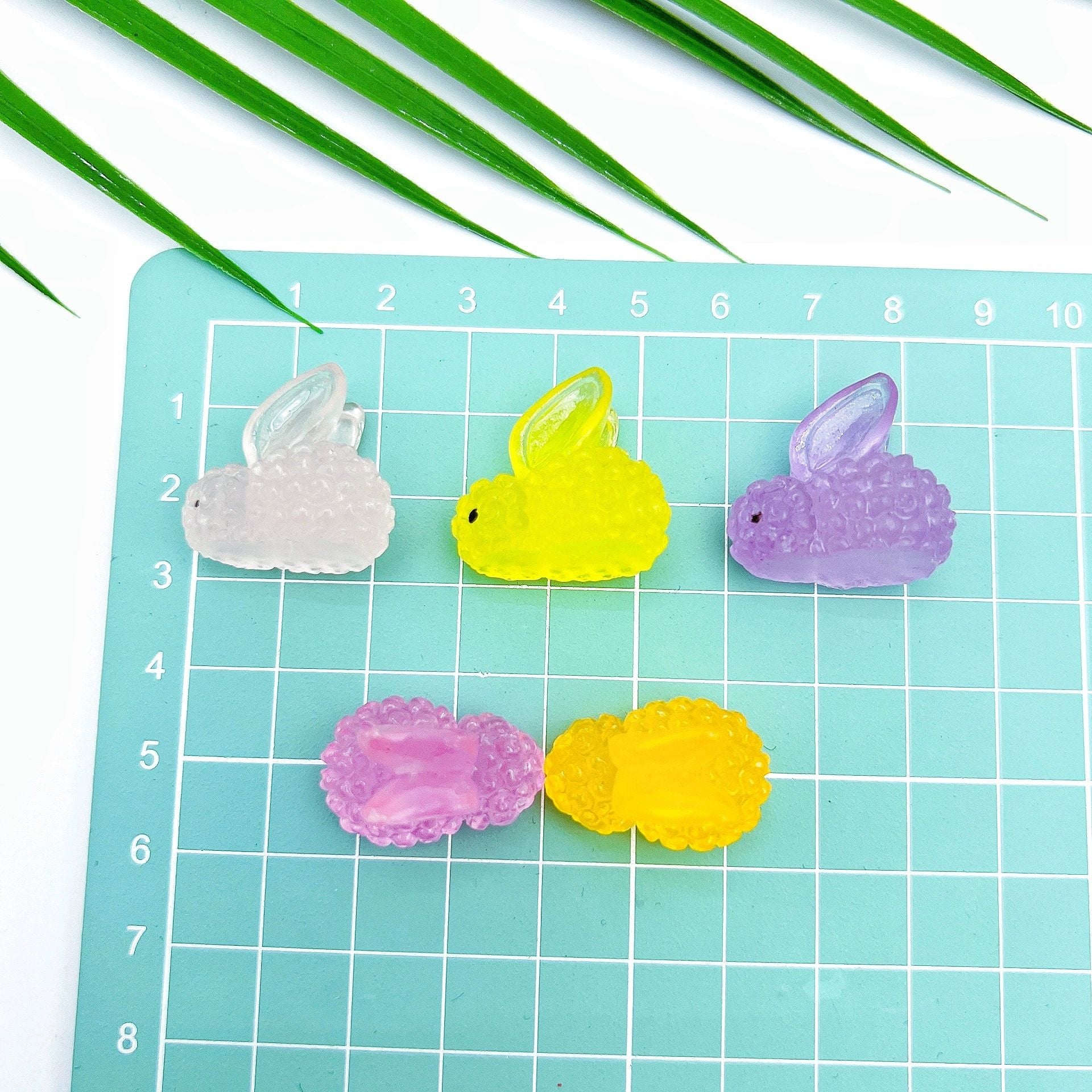 Collection of Miniature Glow Resin Rabbits displayed on the screen.
