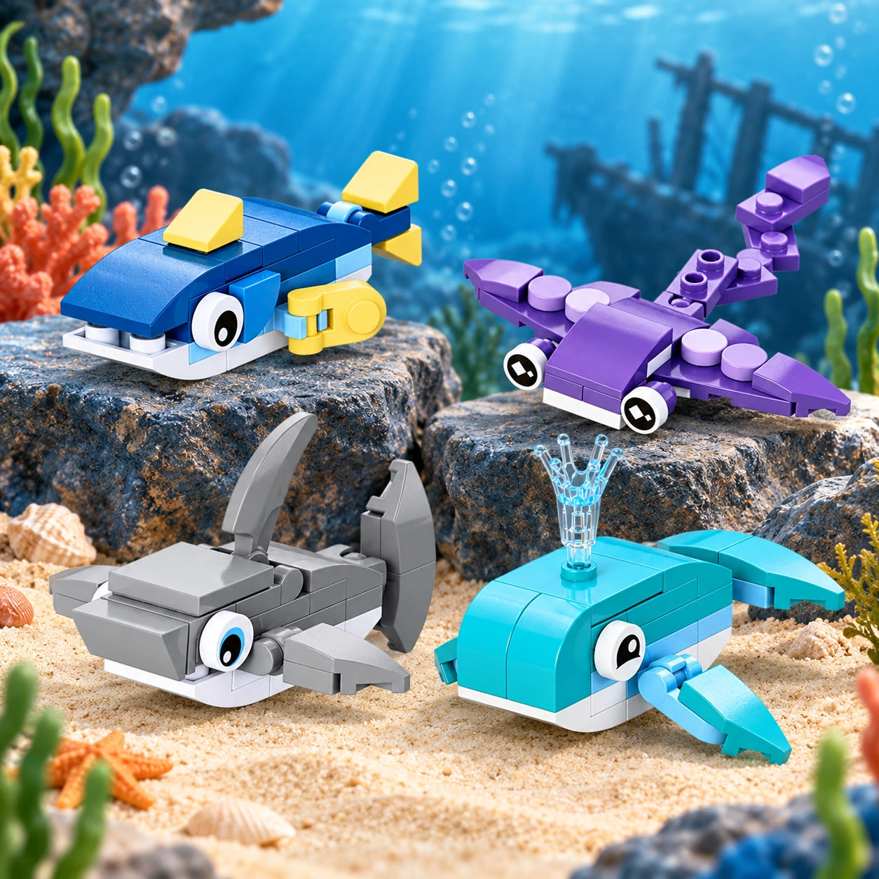 Ocean Deep Predators Pack (4 in 1 set)