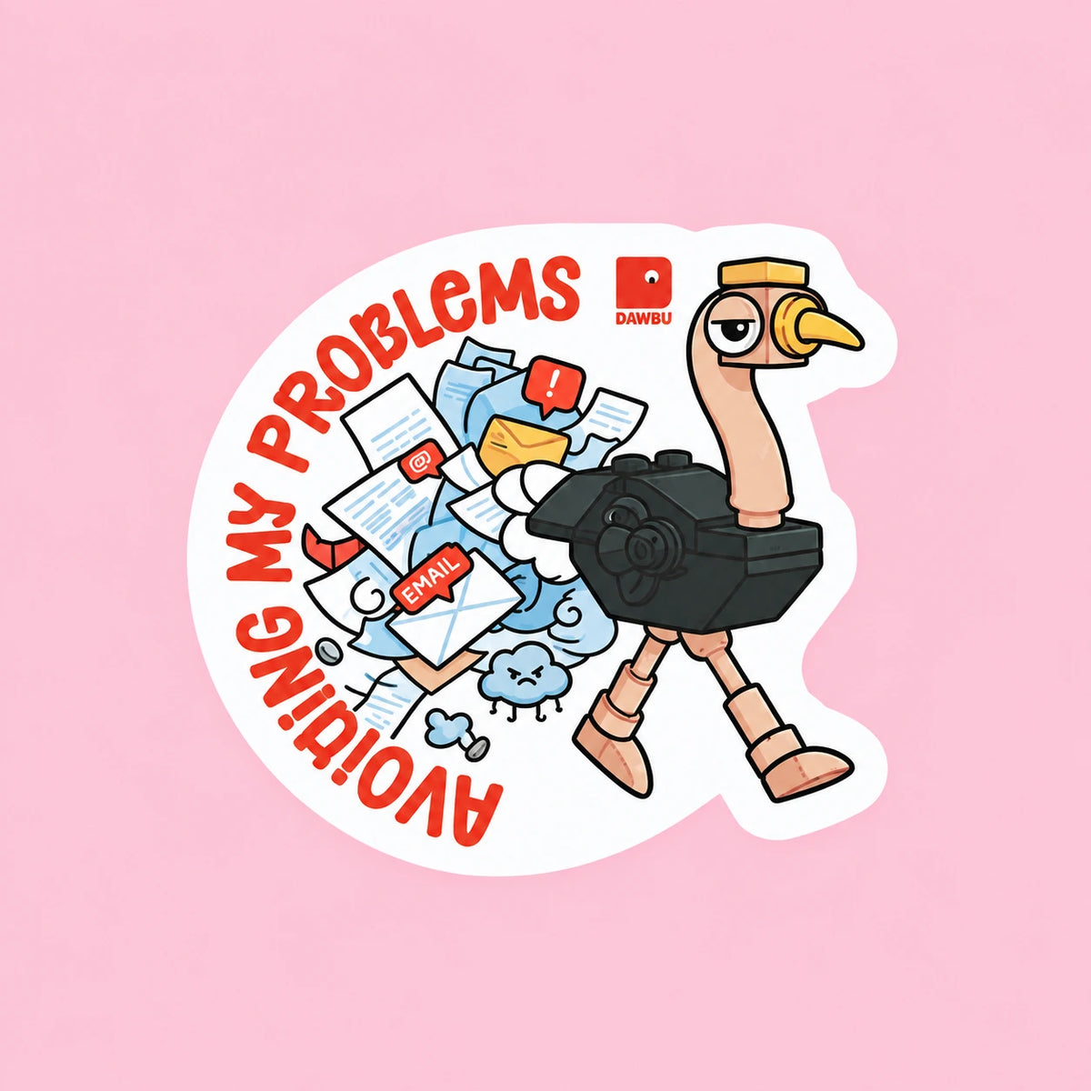 Chill Ostrich Laminated Sticker (1pc)