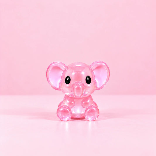 Miniature Glow Sitting Elephant Assorted (1pc)