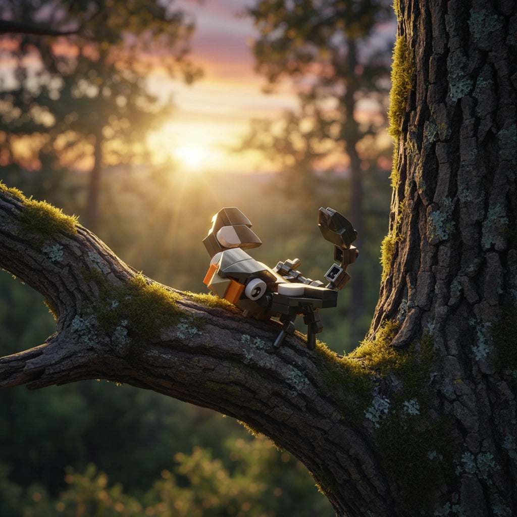 Swallow Building Block (1Pc) in the tree branches.