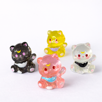 Collection of Miniature Glow Mini Bear on the white  background.