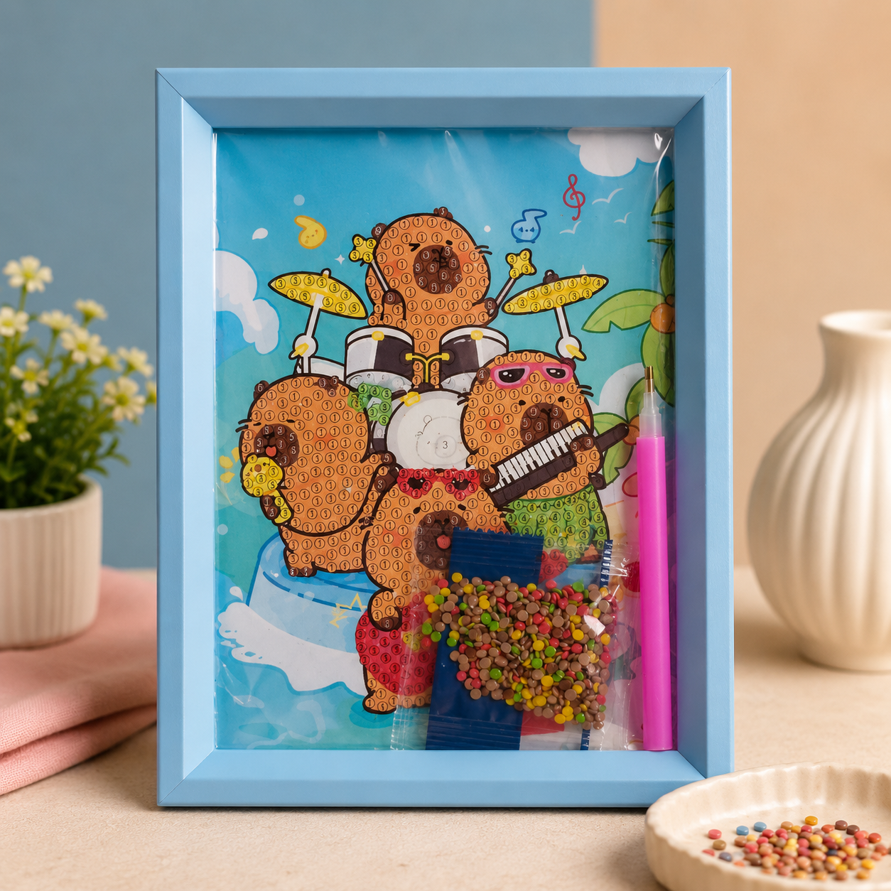 Bear Music Band Diamond Painting Kit (1Pc)