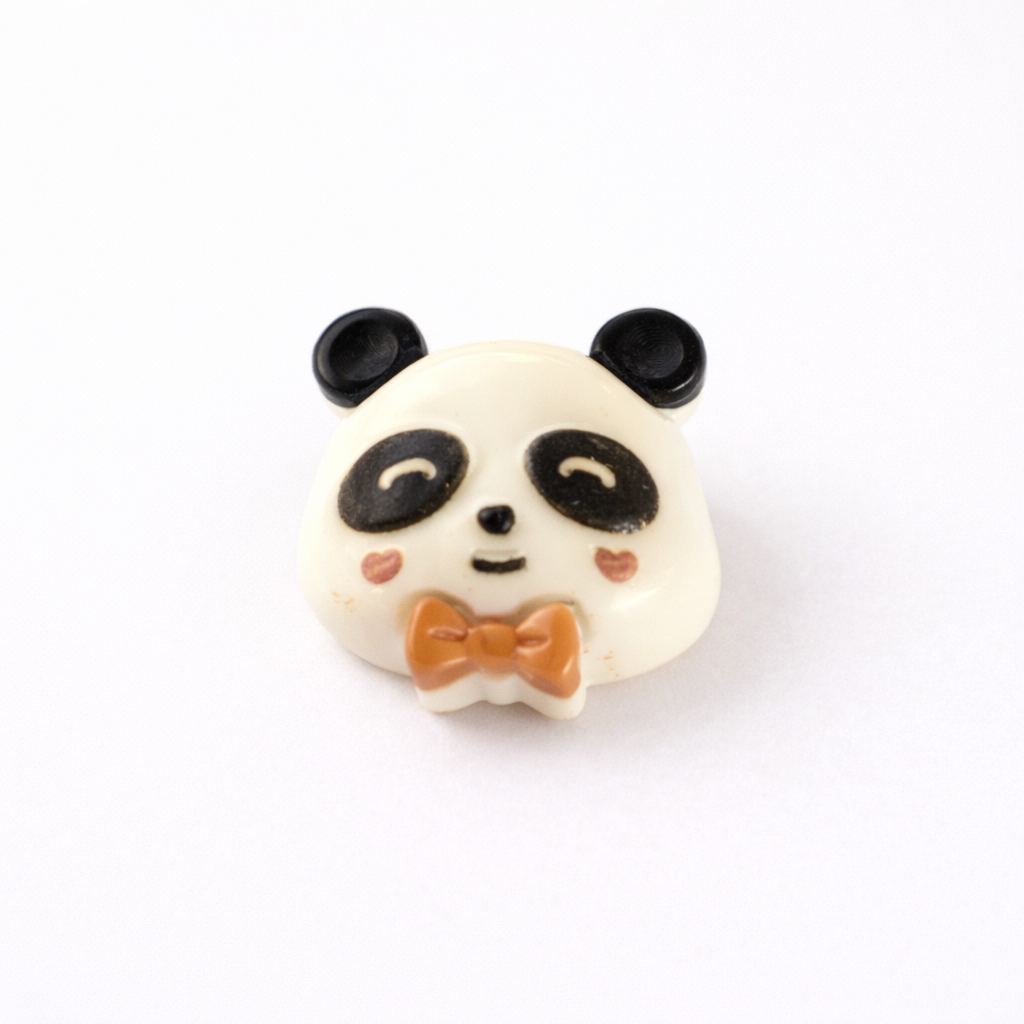 Miniature Panda Head (1Pc) on the white background.