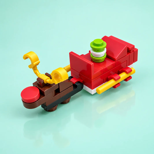 Christmas Sleigh Cart Christmas Building Block (1Pc)