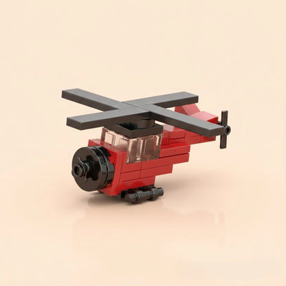 Fire Rescue Chopper Building Block (1Pc) on the light background.