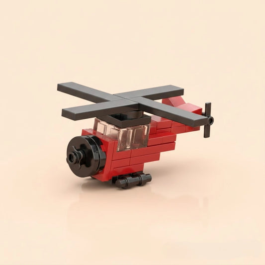 Fire Rescue Chopper Building Block (1Pc) on the light background.