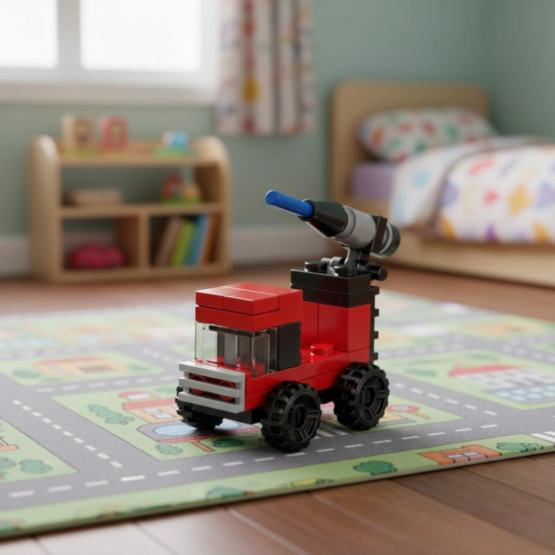 Watering Cart Building Block (1Pc) on the floor.