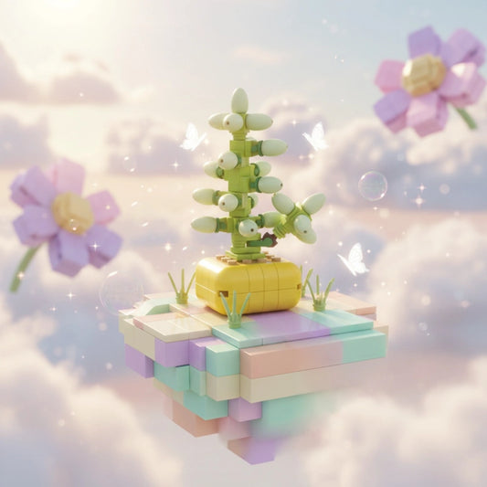 Sedum Burrito Building Block (1Pc) on the dreamy background.
