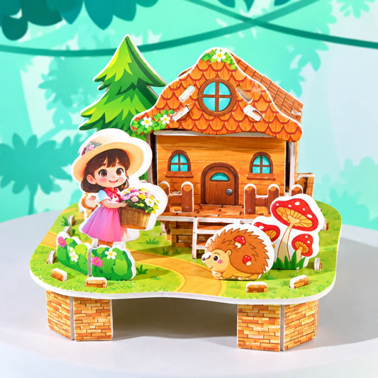 Whispering Woods Cottage 3D puzzle (1Pc)